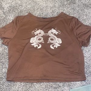 SUPER soft brown snake baby tee.